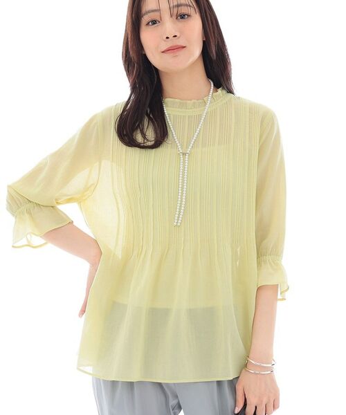 INDIVI / インディヴィ シャツ・ブラウス | 【洗える/コットン】ピンタックシアーブラウス | 詳細16