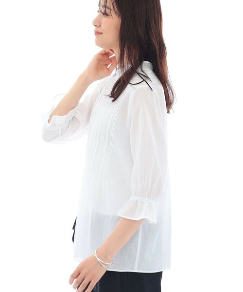 INDIVI / インディヴィ シャツ・ブラウス | 【洗える/コットン】ピンタックシアーブラウス | 詳細3