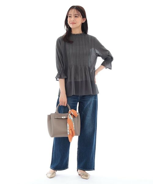 INDIVI / インディヴィ シャツ・ブラウス | 【洗える/コットン】ピンタックシアーブラウス | 詳細8