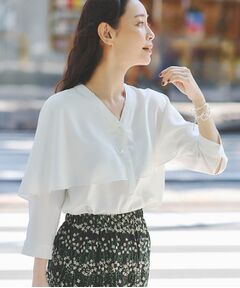 INDIVI / インディヴィ シャツ・ブラウス | 【羽織りとしても活躍！】ケープカラーブラウス