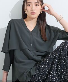 INDIVI / インディヴィ シャツ・ブラウス | 【羽織りとしても活躍！】ケープカラーブラウス