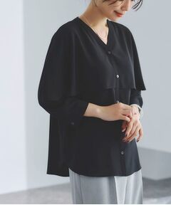 INDIVI / インディヴィ シャツ・ブラウス | 【羽織りとしても活躍！】ケープカラーブラウス