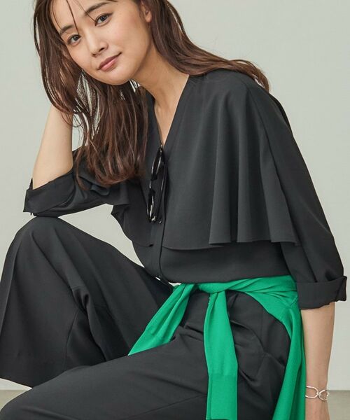 INDIVI / インディヴィ シャツ・ブラウス | 【羽織りとしても活躍!】ケープカラーブラウス | 詳細11