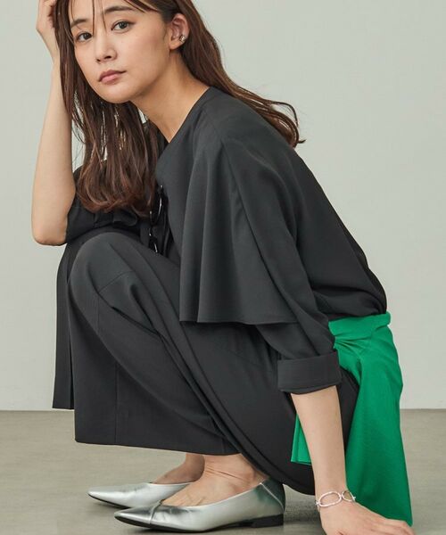 INDIVI / インディヴィ シャツ・ブラウス | 【羽織りとしても活躍!】ケープカラーブラウス | 詳細12