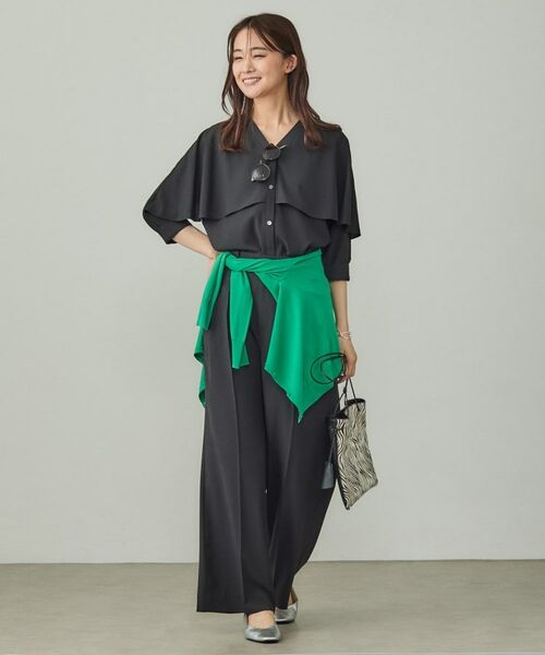 INDIVI / インディヴィ シャツ・ブラウス | 【羽織りとしても活躍!】ケープカラーブラウス | 詳細13