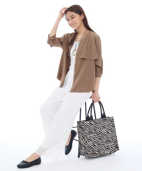 INDIVI / インディヴィ シャツ・ブラウス | 【羽織りとしても活躍!】ケープカラーブラウス | 詳細16