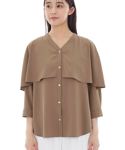 INDIVI / インディヴィ シャツ・ブラウス | 【羽織りとしても活躍!】ケープカラーブラウス | 詳細19