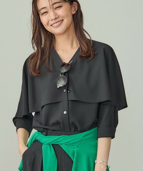 INDIVI / インディヴィ シャツ・ブラウス | 【羽織りとしても活躍!】ケープカラーブラウス | 詳細26