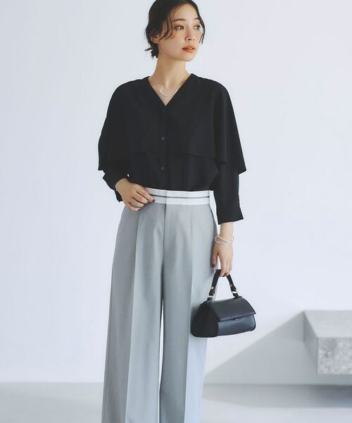 INDIVI / インディヴィ シャツ・ブラウス | 【羽織りとしても活躍!】ケープカラーブラウス | 詳細27