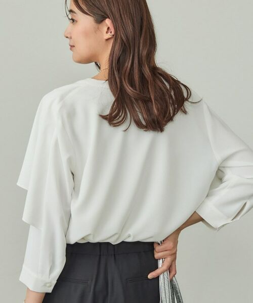 INDIVI / インディヴィ シャツ・ブラウス | 【羽織りとしても活躍!】ケープカラーブラウス | 詳細3