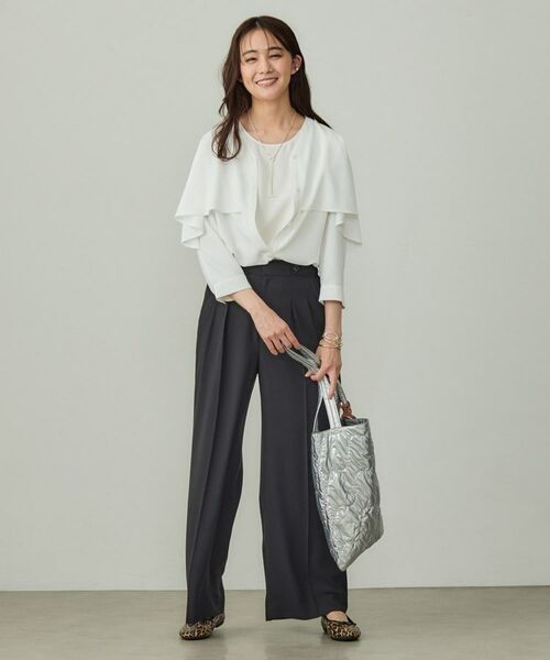 INDIVI / インディヴィ シャツ・ブラウス | 【羽織りとしても活躍!】ケープカラーブラウス | 詳細4