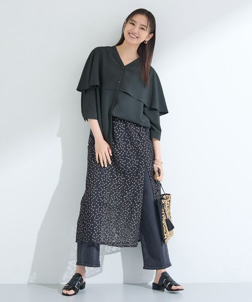 INDIVI / インディヴィ シャツ・ブラウス | 【羽織りとしても活躍!】ケープカラーブラウス | 詳細8
