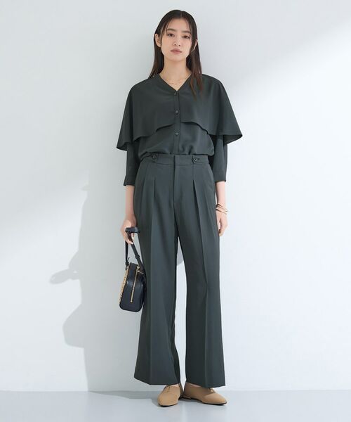 INDIVI / インディヴィ シャツ・ブラウス | 【羽織りとしても活躍!】ケープカラーブラウス | 詳細9