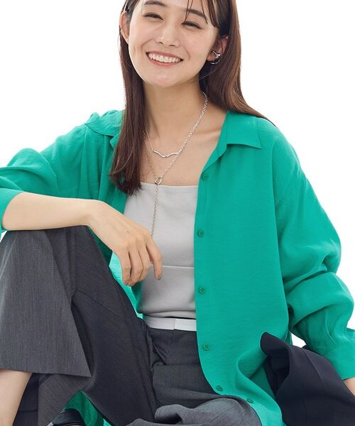 INDIVI / インディヴィ シャツ・ブラウス | 【体型カバー／清涼感】シアーオーバーシャツ | 詳細12