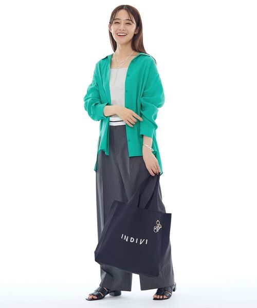 INDIVI / インディヴィ シャツ・ブラウス | 【体型カバー／清涼感】シアーオーバーシャツ | 詳細14