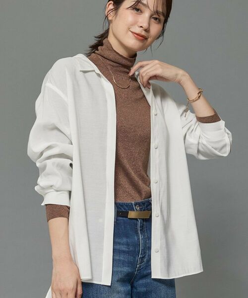 INDIVI / インディヴィ シャツ・ブラウス | 【体型カバー／清涼感】シアーオーバーシャツ | 詳細2