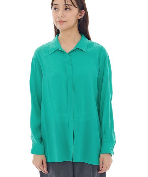 INDIVI / インディヴィ シャツ・ブラウス | 【体型カバー／清涼感】シアーオーバーシャツ | 詳細20