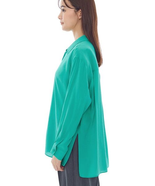 INDIVI / インディヴィ シャツ・ブラウス | 【体型カバー／清涼感】シアーオーバーシャツ | 詳細21