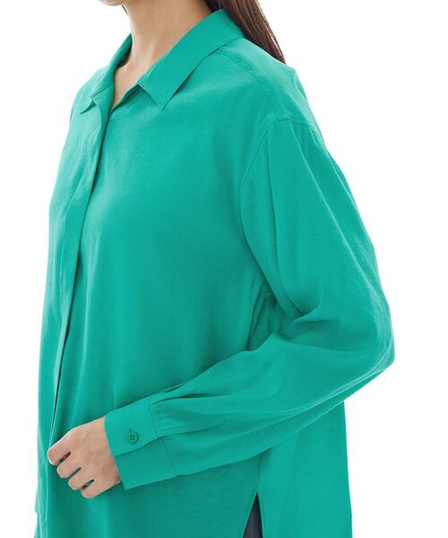 INDIVI / インディヴィ シャツ・ブラウス | 【体型カバー／清涼感】シアーオーバーシャツ | 詳細24