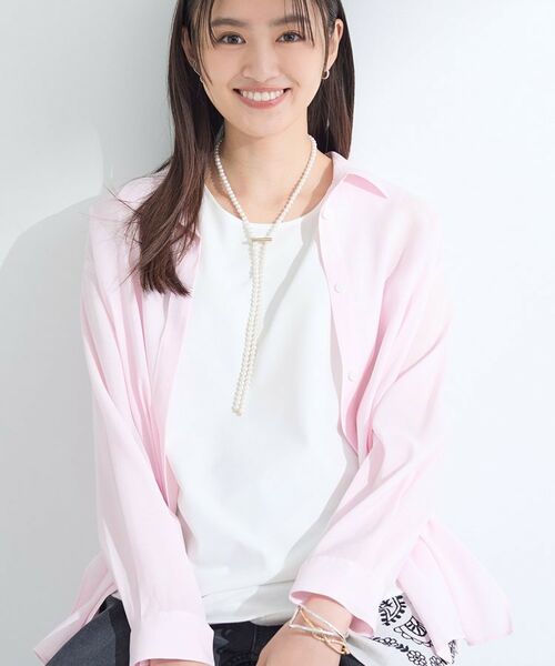 ブラウス シャツ 「体型カバー／清涼感」シアーオーバーシャツ レディース 体型カバー／清涼感】シアーオーバーシャツ（シャツ・ブラウス