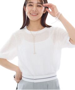 INDIVI / インディヴィ シャツ・ブラウス | ヘアリージャカードトップス