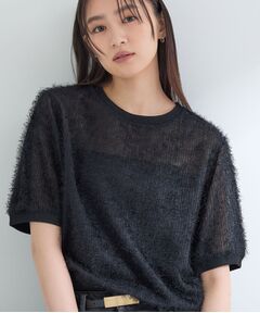 INDIVI / インディヴィ シャツ・ブラウス | ヘアリージャカードトップス