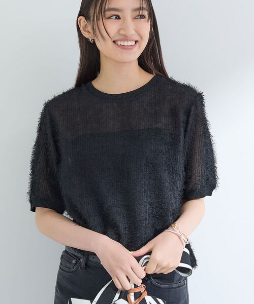 INDIVI / インディヴィ シャツ・ブラウス | ヘアリージャカードトップス | 詳細2