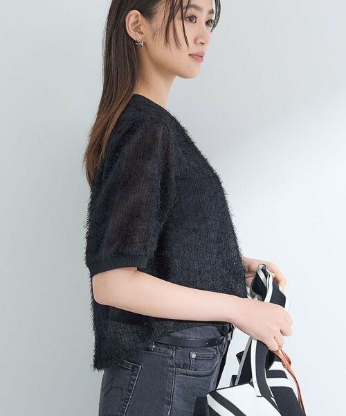 INDIVI / インディヴィ シャツ・ブラウス | ヘアリージャカードトップス | 詳細3