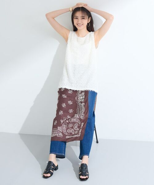 INDIVI / インディヴィ シャツ・ブラウス | 【インナーとしても活躍!】フリンジジャカードチュニック | 詳細4