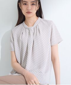 INDIVI / インディヴィ シャツ・ブラウス | 【UVケア】モノグラム ボウタイデザインブラウス