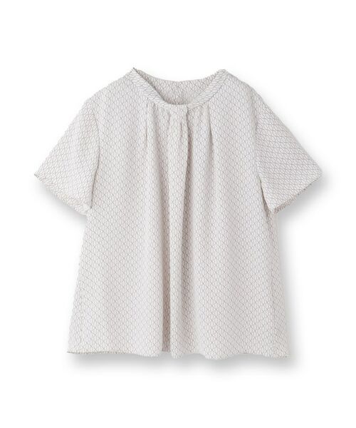 INDIVI / インディヴィ シャツ・ブラウス | 【UVケア】モノグラム ボウタイデザインブラウス | 詳細1