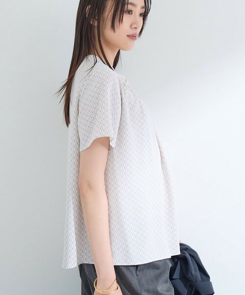 INDIVI / インディヴィ シャツ・ブラウス | 【UVケア】モノグラム ボウタイデザインブラウス | 詳細12