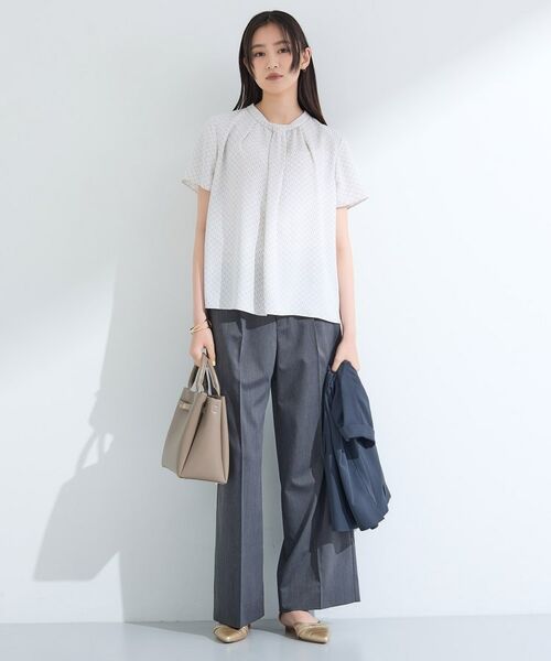 INDIVI / インディヴィ シャツ・ブラウス | 【UVケア】モノグラム ボウタイデザインブラウス | 詳細13