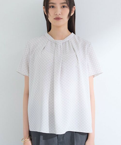 INDIVI / インディヴィ シャツ・ブラウス | 【UVケア】モノグラム ボウタイデザインブラウス | 詳細16