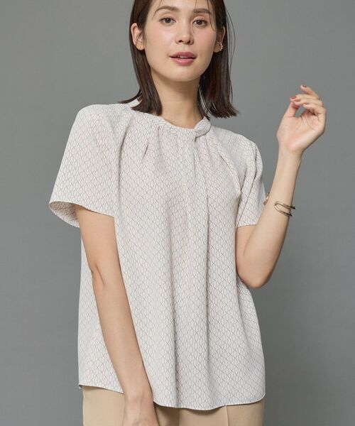 INDIVI / インディヴィ シャツ・ブラウス | 【UVケア】モノグラム ボウタイデザインブラウス | 詳細23