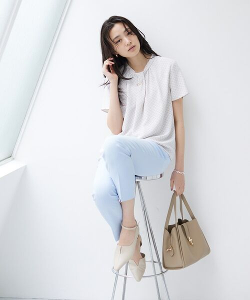 INDIVI / インディヴィ シャツ・ブラウス | 【UVケア】モノグラム ボウタイデザインブラウス | 詳細24