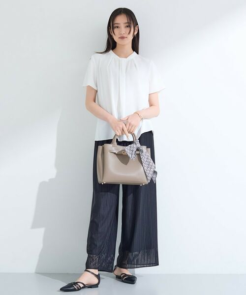 INDIVI / インディヴィ シャツ・ブラウス | 【UVケア】モノグラム ボウタイデザインブラウス | 詳細3