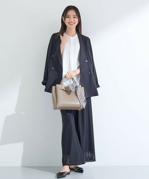 INDIVI / インディヴィ シャツ・ブラウス | 【UVケア】モノグラム ボウタイデザインブラウス | 詳細4