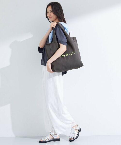 INDIVI / インディヴィ トートバッグ | 【A4サイズ対応】ロゴニットトート | 詳細11