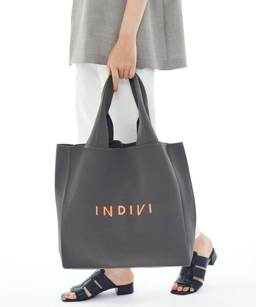 INDIVI / インディヴィ トートバッグ | 【A4サイズ対応】ロゴニットトート | 詳細15