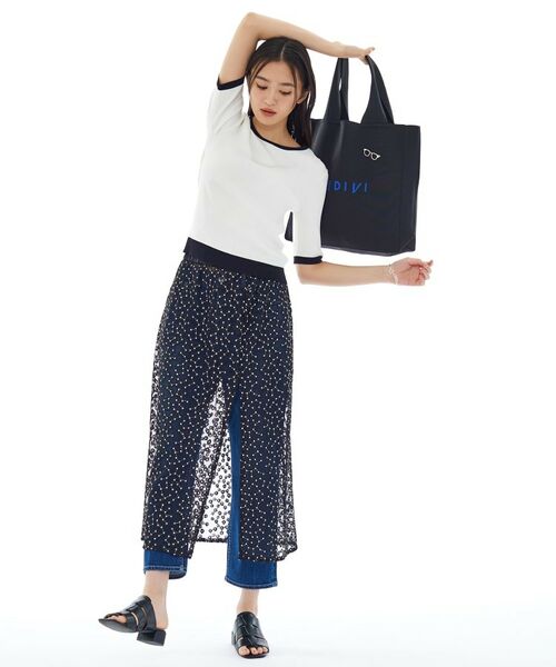 INDIVI / インディヴィ トートバッグ | 【A4サイズ対応】ロゴニットトート | 詳細21