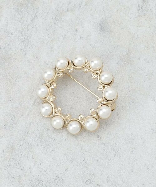 INDIVI / インディヴィ ブローチ・コサージュ | 【セレモニー／デイリー】パール調リングブローチ | 詳細1