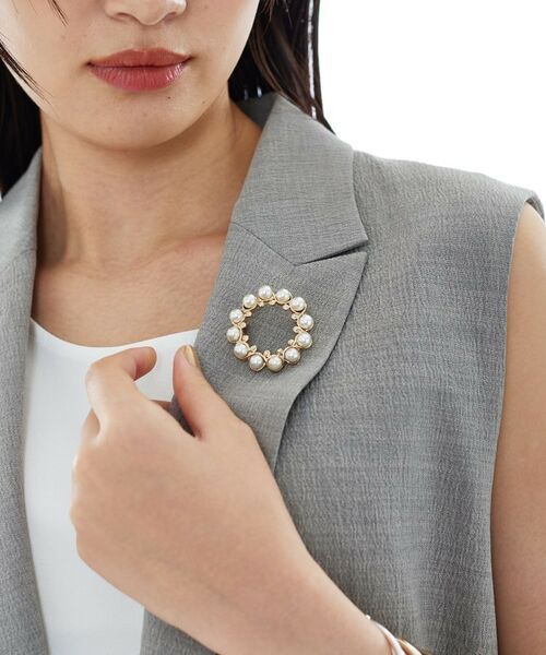 INDIVI / インディヴィ ブローチ・コサージュ | 【セレモニー／デイリー】パール調リングブローチ | 詳細4