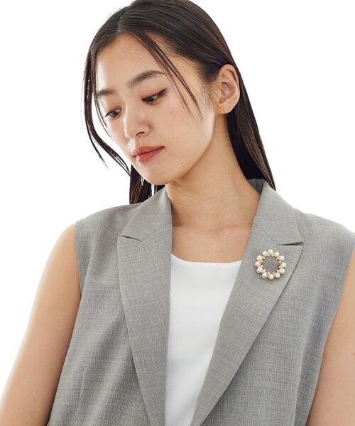 INDIVI / インディヴィ ブローチ・コサージュ | 【セレモニー／デイリー】パール調リングブローチ | 詳細5