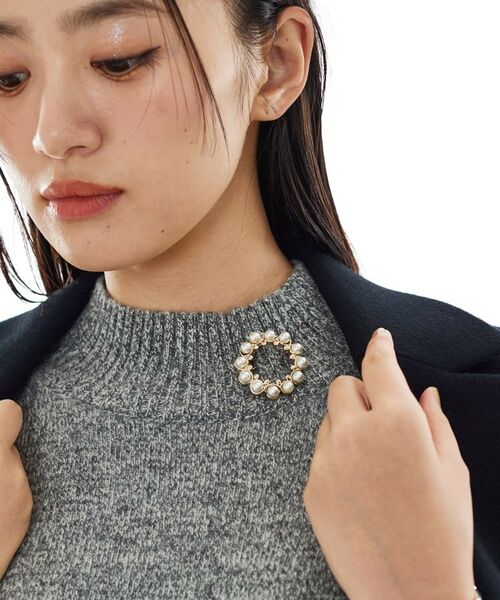 INDIVI / インディヴィ ブローチ・コサージュ | 【セレモニー／デイリー】パール調リングブローチ | 詳細8