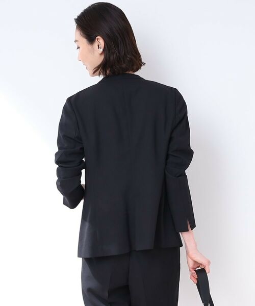 INDIVI / インディヴィ テーラードジャケット | 【洗える/スーツ/SETUP可能】リネン調ノーカラージャケット | 詳細13