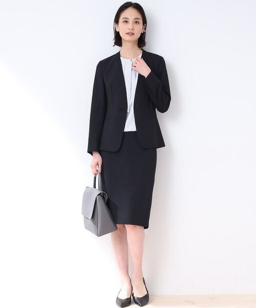 INDIVI / インディヴィ テーラードジャケット | 【洗える/スーツ/SETUP可能】リネン調ノーカラージャケット | 詳細19