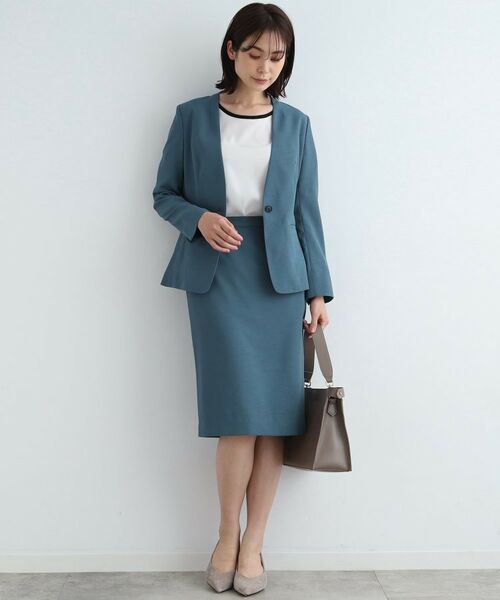 INDIVI / インディヴィ テーラードジャケット | 【洗える/スーツ/SETUP可能】リネン調ノーカラージャケット | 詳細27