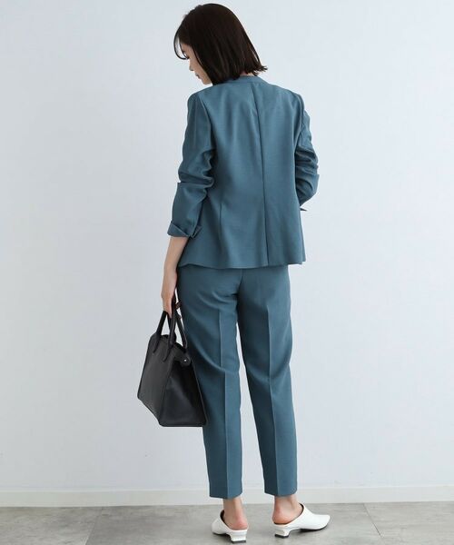 INDIVI / インディヴィ テーラードジャケット | 【洗える/スーツ/SETUP可能】リネン調ノーカラージャケット | 詳細30