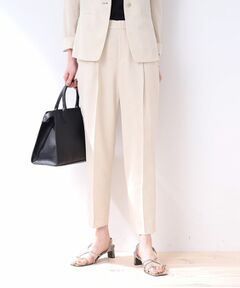 INDIVI / インディヴィ パンツ | 【洗える／スーツ／SETUP可能】リネン調テーパードパンツ